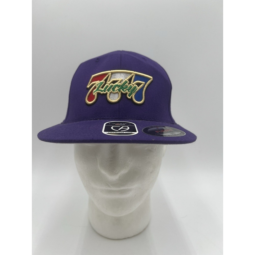 Cap‎ America Lucky 777 Purple Flexfit Fitted Hat XS Premium Line Casino